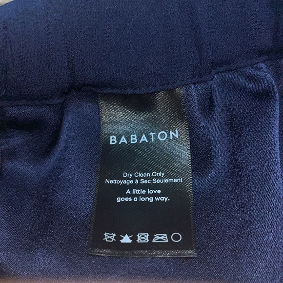 BABATON Aritzia Dexter Tuxedo Jogger Pant Navy Blue Large - Picture 12 of 13